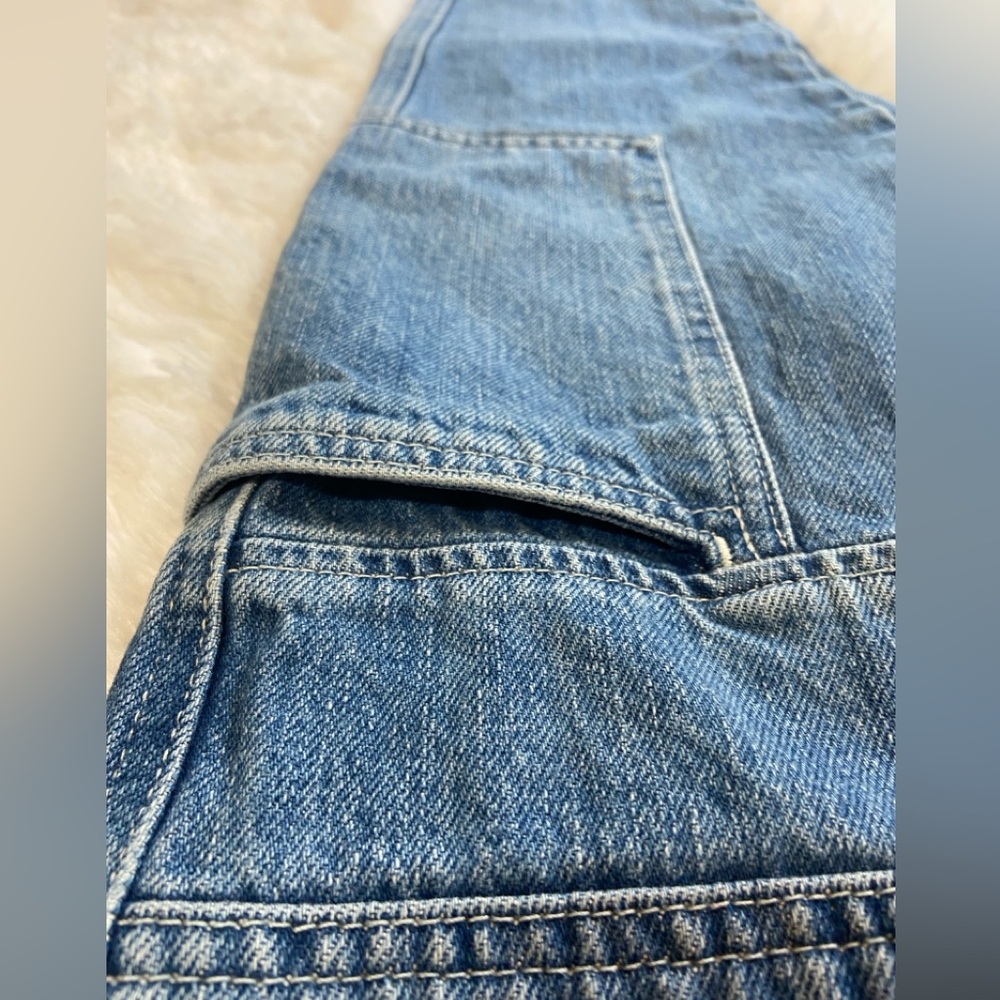 Topshop Mom Jeans Zipper Pockets Utility Style Size 28 - Picture 12 of 15